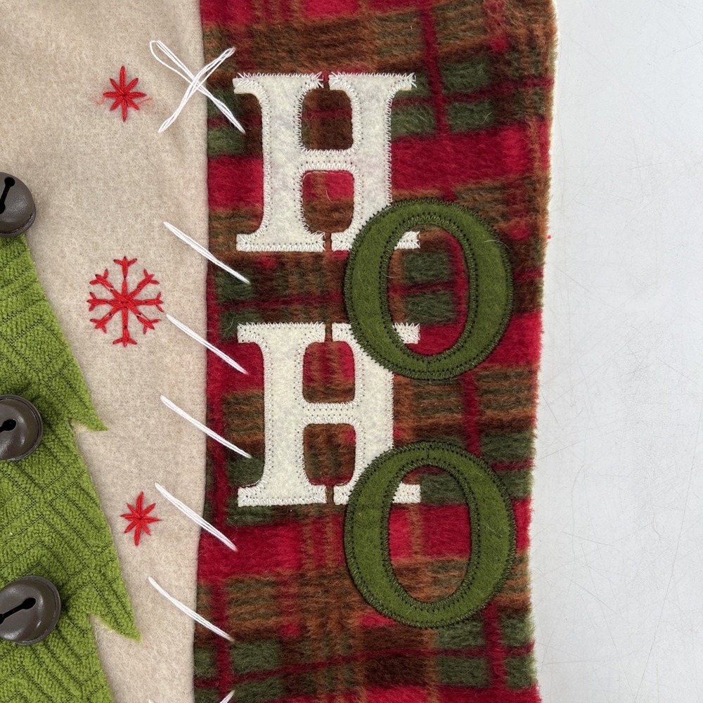 Vintage Old World Santa Felt Christmas‎ Stocking 3D Fleece Beard Knit Hat 21" - Picture 5 of 9